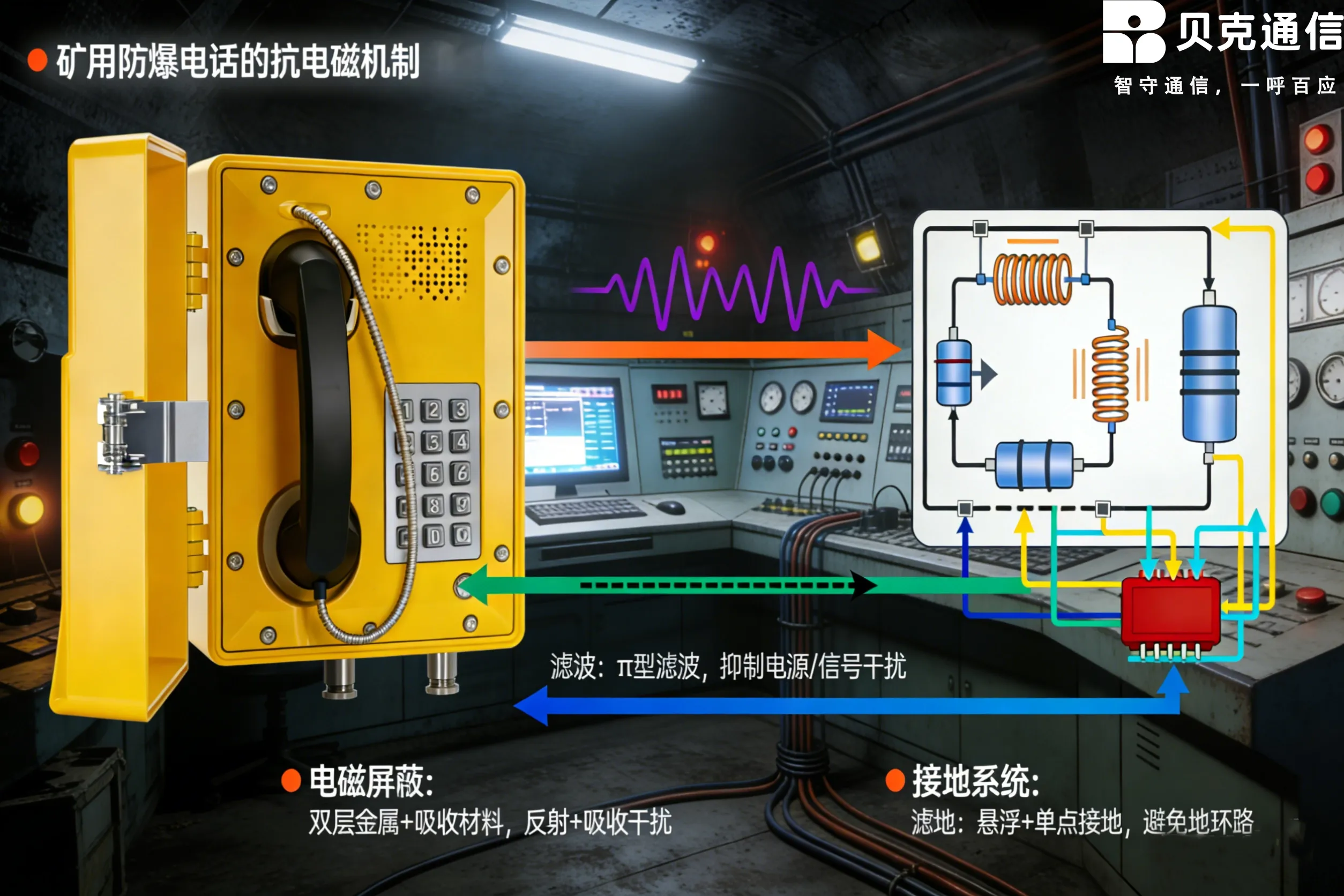 खनन विस्फोट प्रूफ टेलीफोन की ईएमसी और पर्यावरण अनुकूलन क्षमता