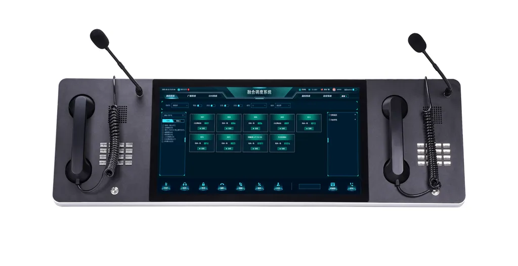 21.5-इंच दोहरे फोन वाला डिस्पैच कंसोल