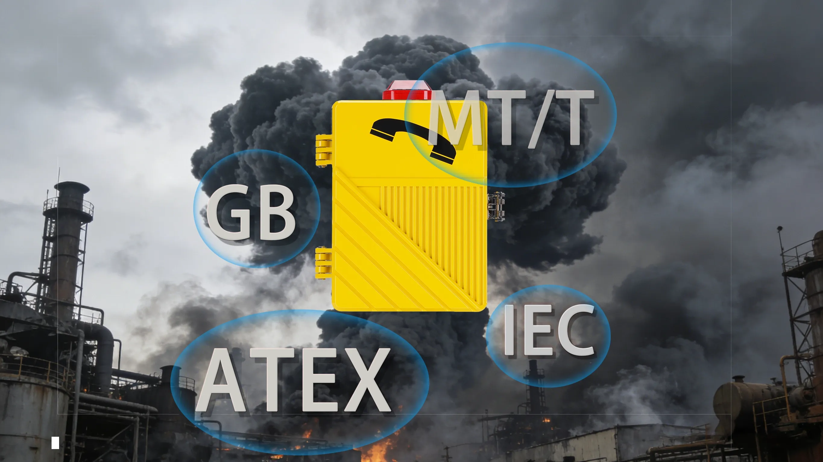 विस्फोट-रोधी टेलीफोन के विस्फोट-रोधी चिह्न और अनुपालन नियंत्रण का व्यापक विश्लेष